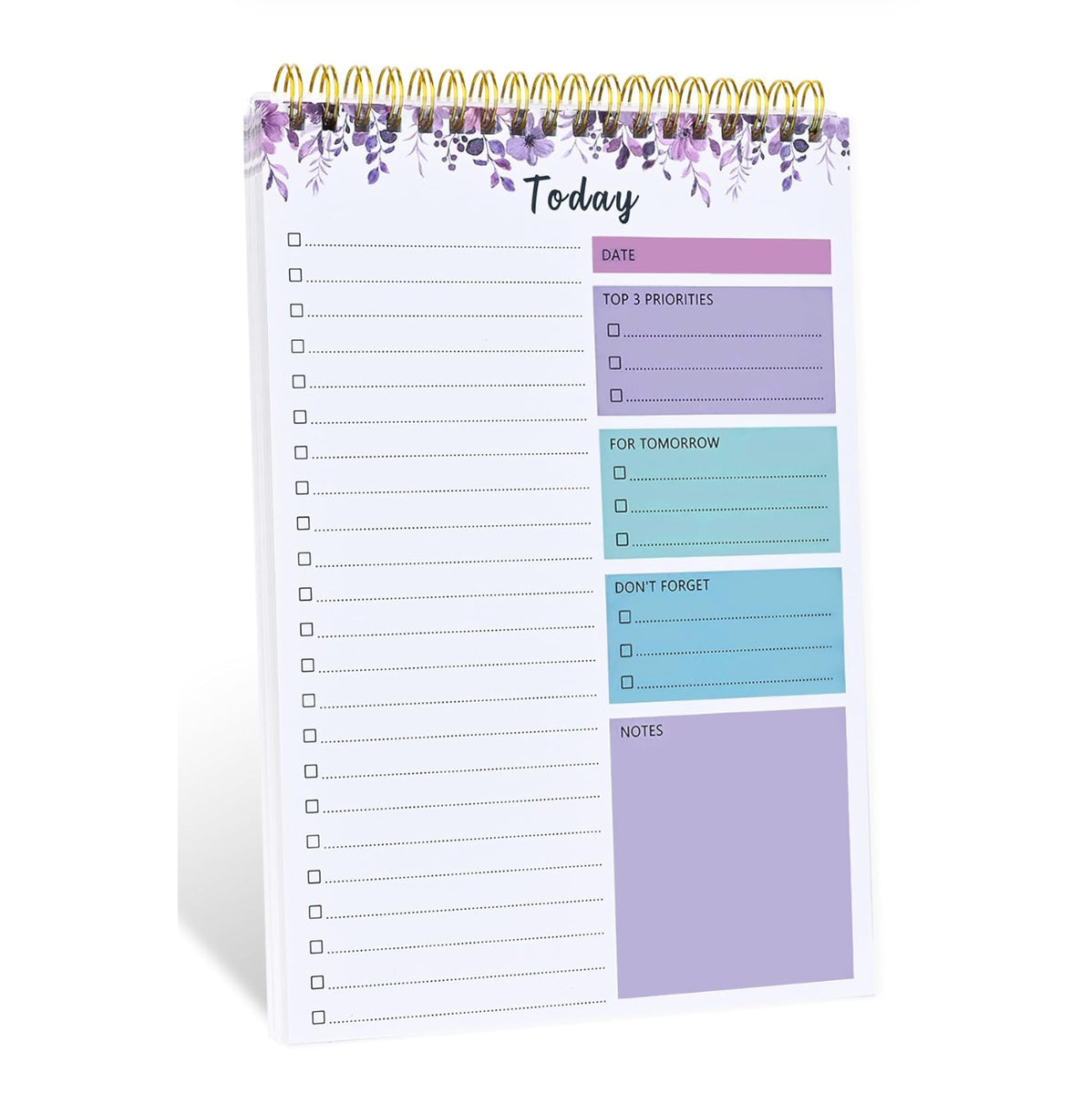 Undated Daily Planner & To-Do List Notepad