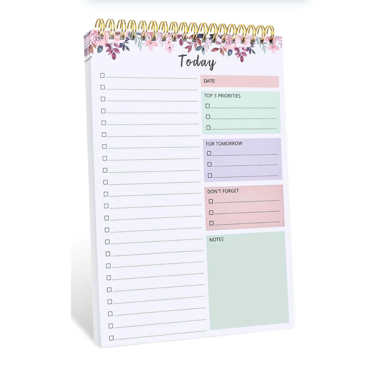 Undated Daily Planner & To-Do List Notepad