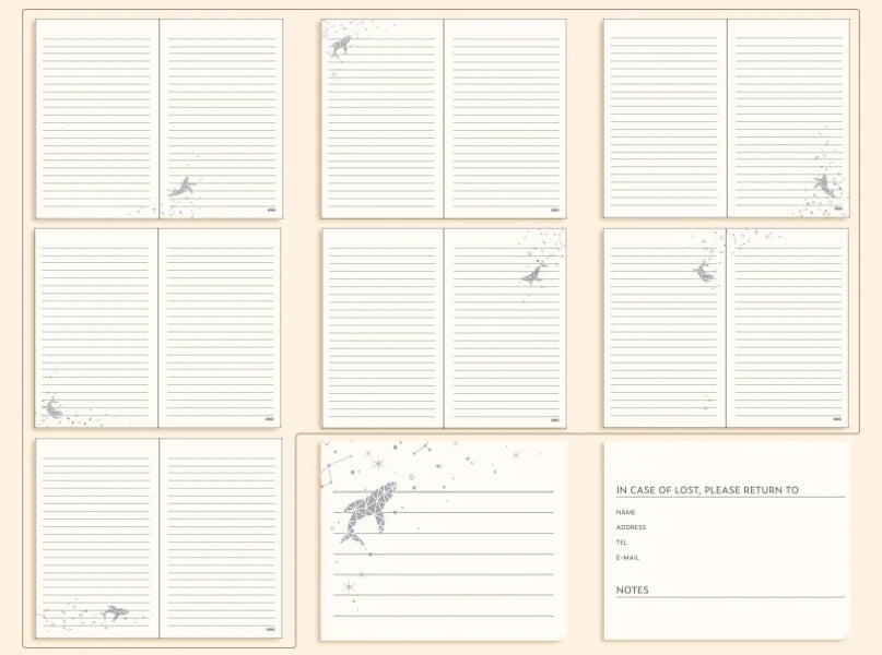 The Moon Leather Cover Notebook With Buckle - 120 Sheets