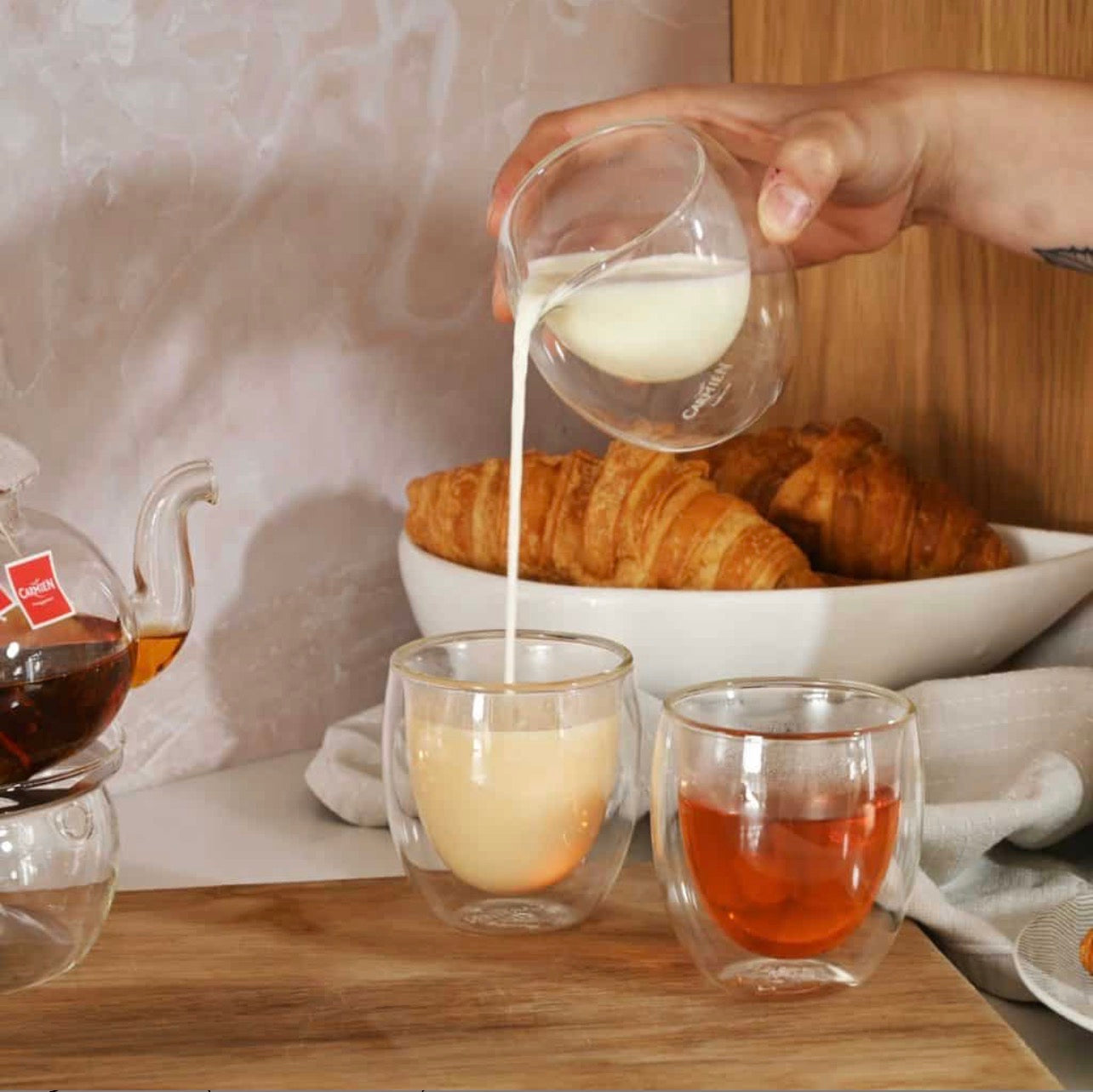 Double Wall Glass Milk Jug (180ml)