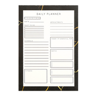 A5 Daily Planner Desk Pad - 80 Pages - Marble