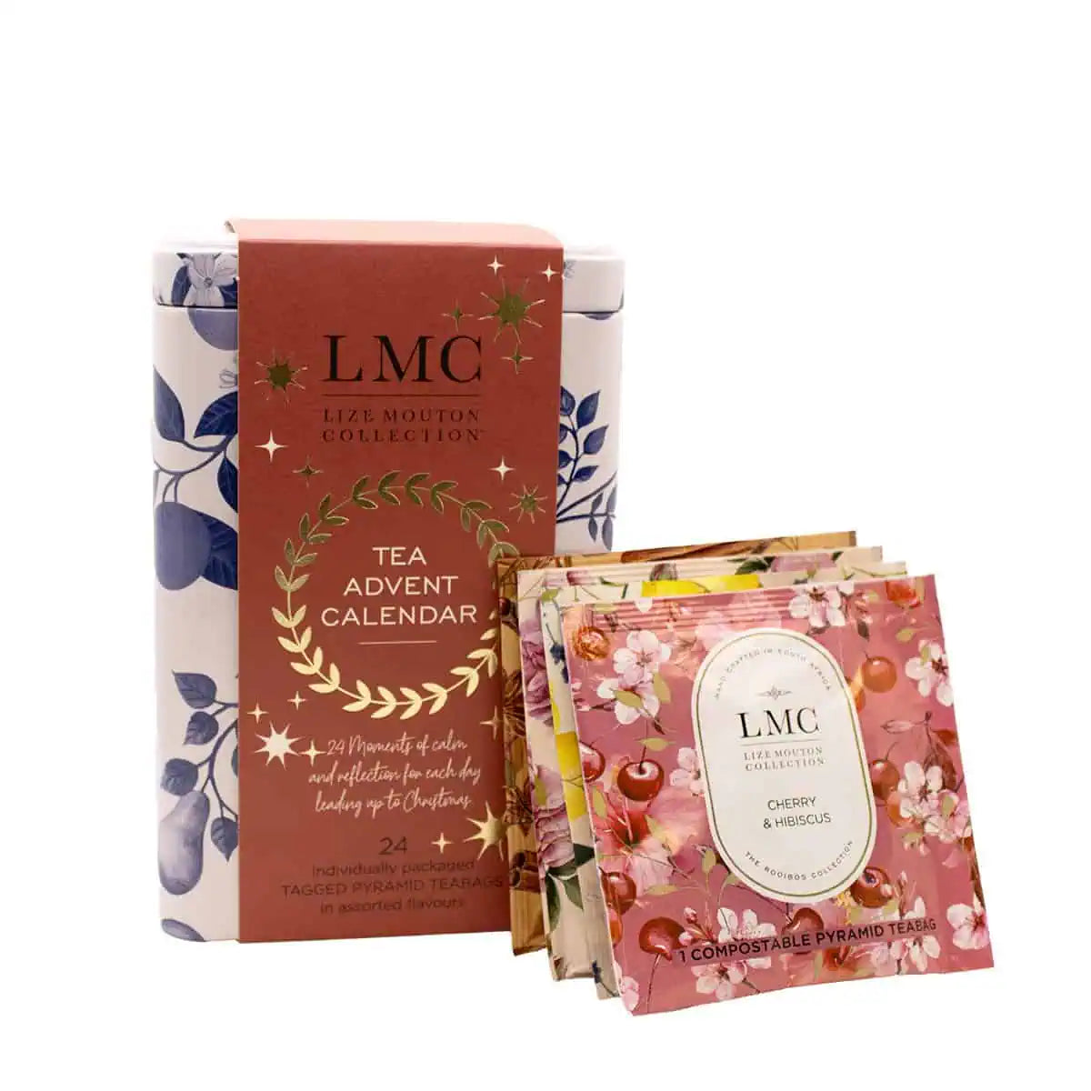 LMC Tea Advent Calendar – Blue Birds Tin (24 x 2.5g Envelopes)