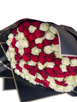Red and White Roses