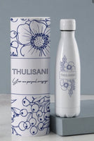 Personalised Blue Water Bottle Tube