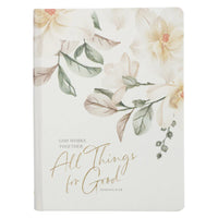 ALL THINGS FOR GOOD WHITE HARDCOVER JOURNAL