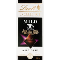 Lindt Excellence Mild 70 % Cocoa Dark Chocolate