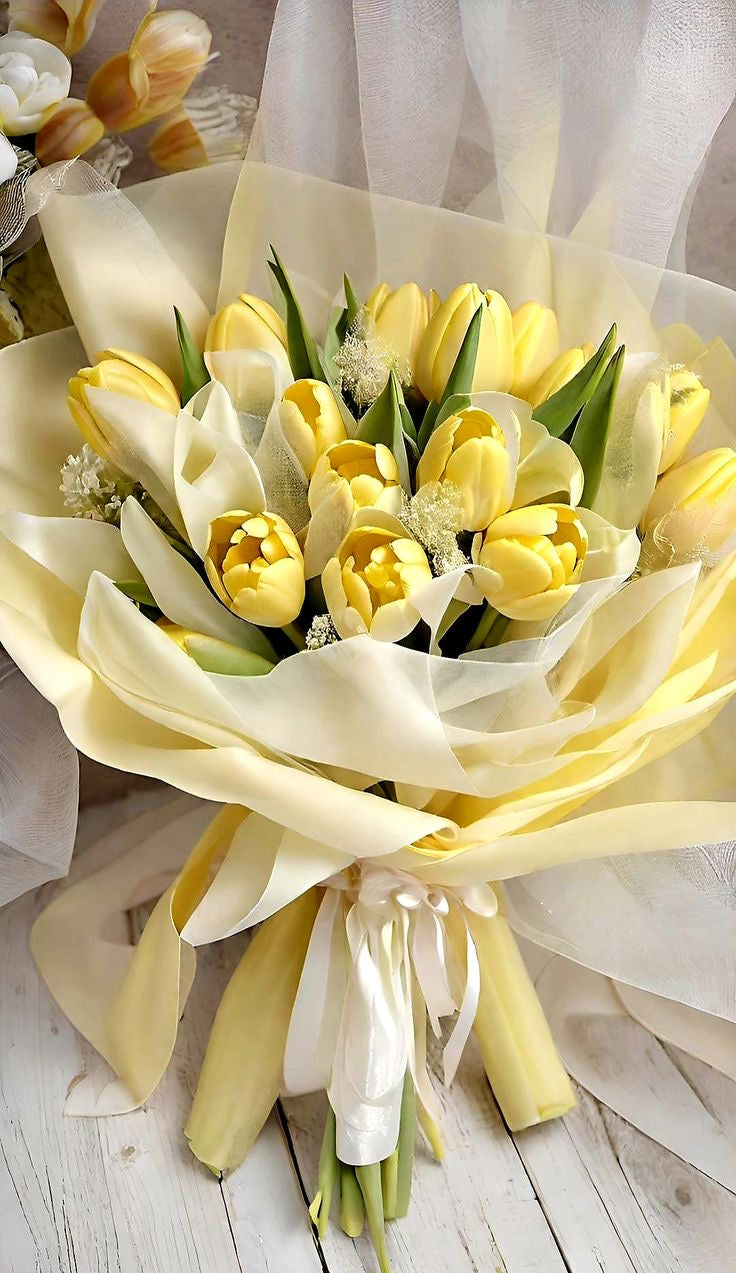 Yellow tulips