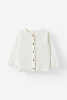 Organic Knit Cardigan - White