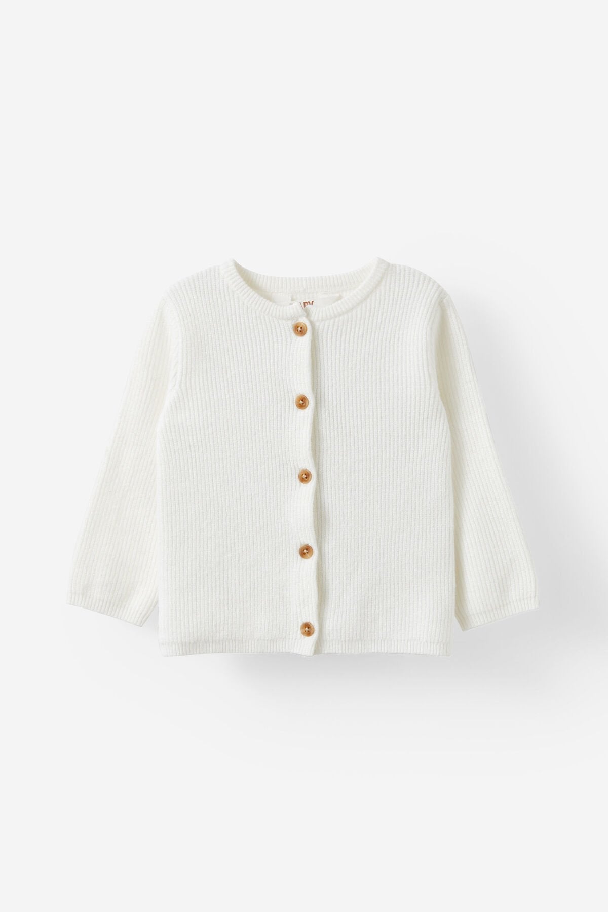 Organic Knit Cardigan - White