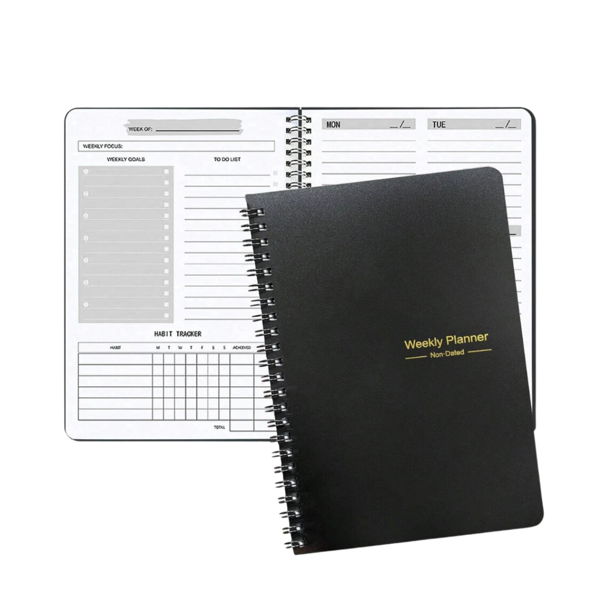 A5 Undated Habit Tracker & Weekly Planner Journa