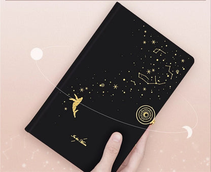 The Moon Leather Cover Notebook With Buckle - 120 Sheets