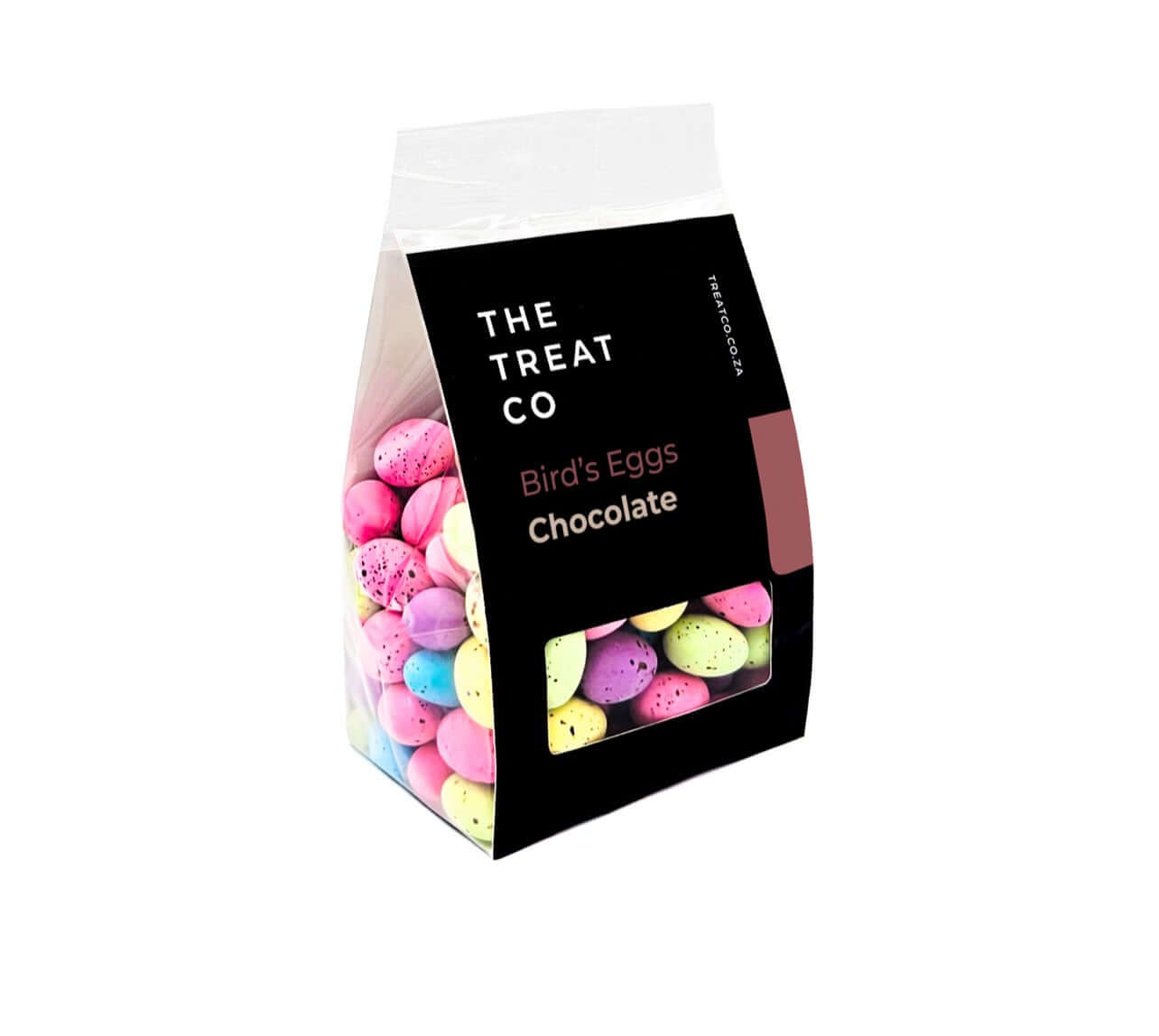 Packet of Bird's Eggs chocolate candy with colorful shells and jelly center, perfect for gifting or snacking.