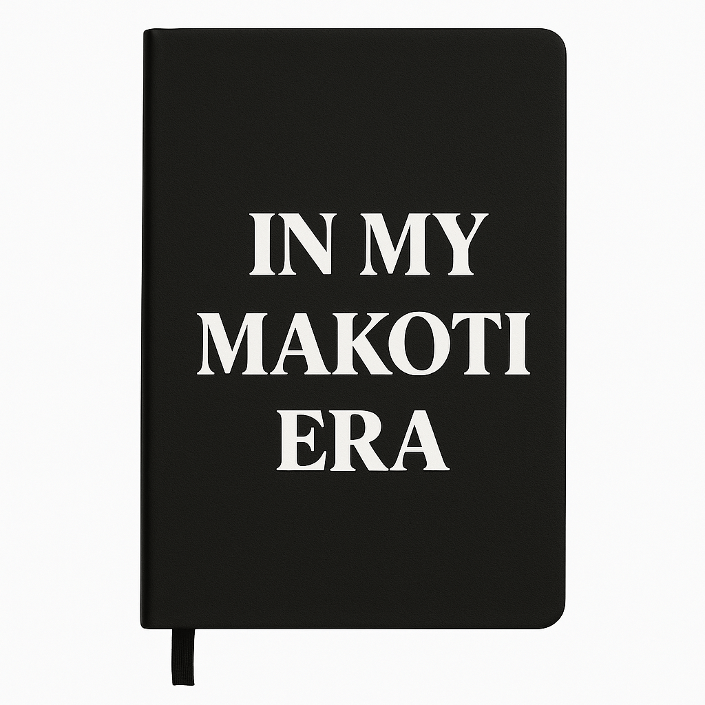 Cover of the journal titled 'In My Makoti Era', perfect for wedding planning and journaling.