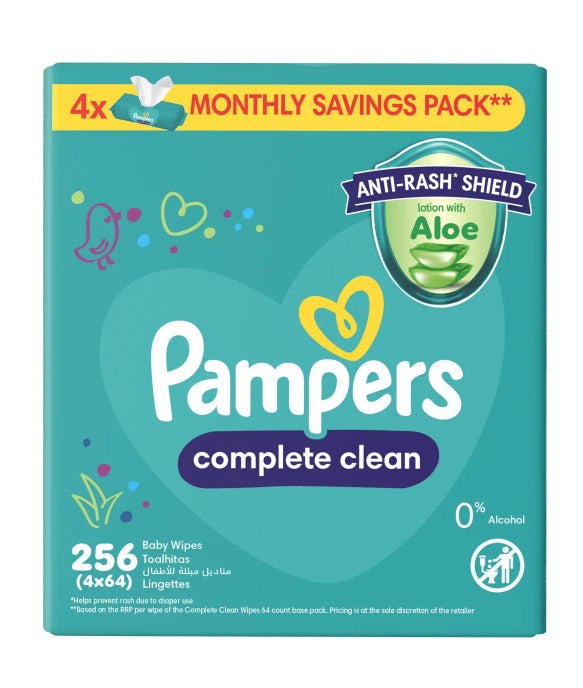 Pampers Baby Wipes Complete Clean, Fresh 4's - 4x64