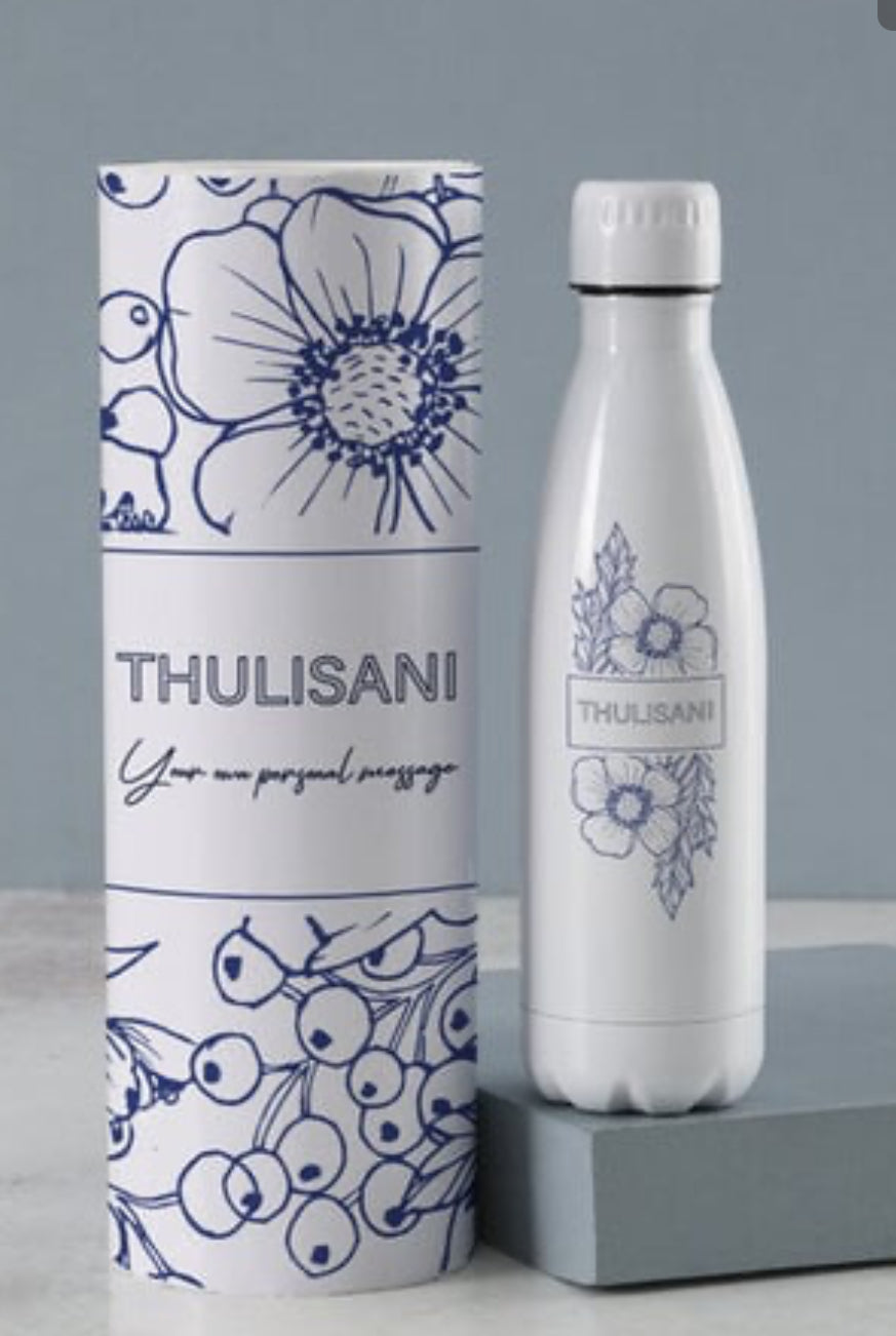 Personalised Blue Water Bottle Tube