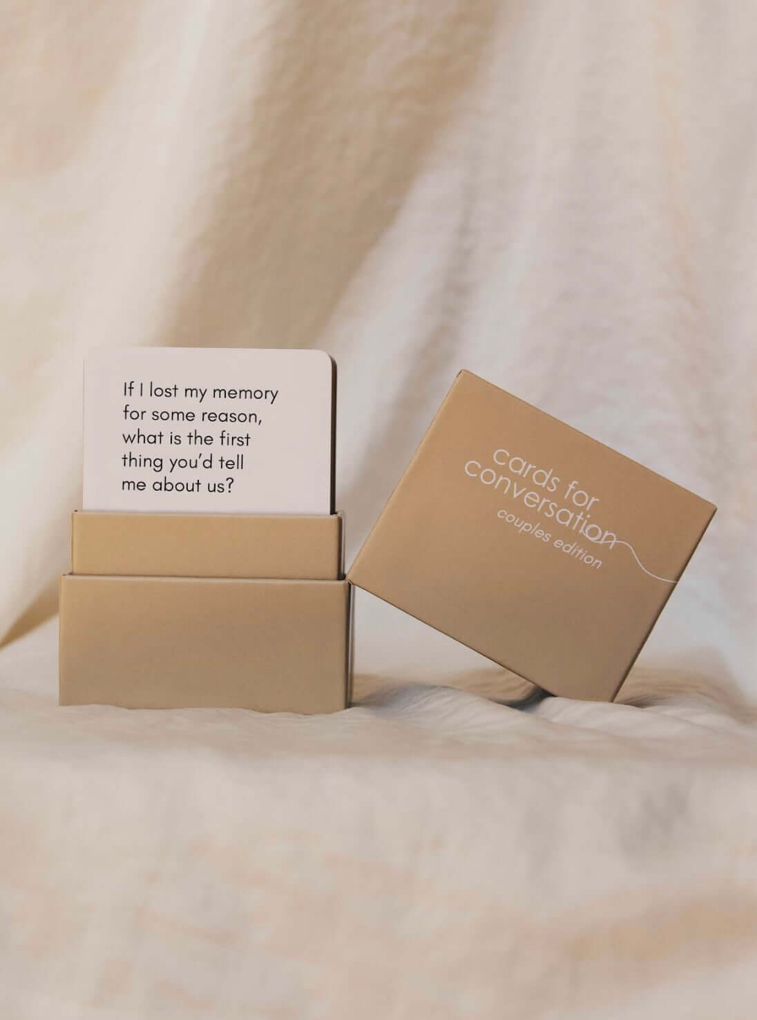 Cards for Conversation Couples Edition prompt cards designed to enhance intimacy and connection for couples.