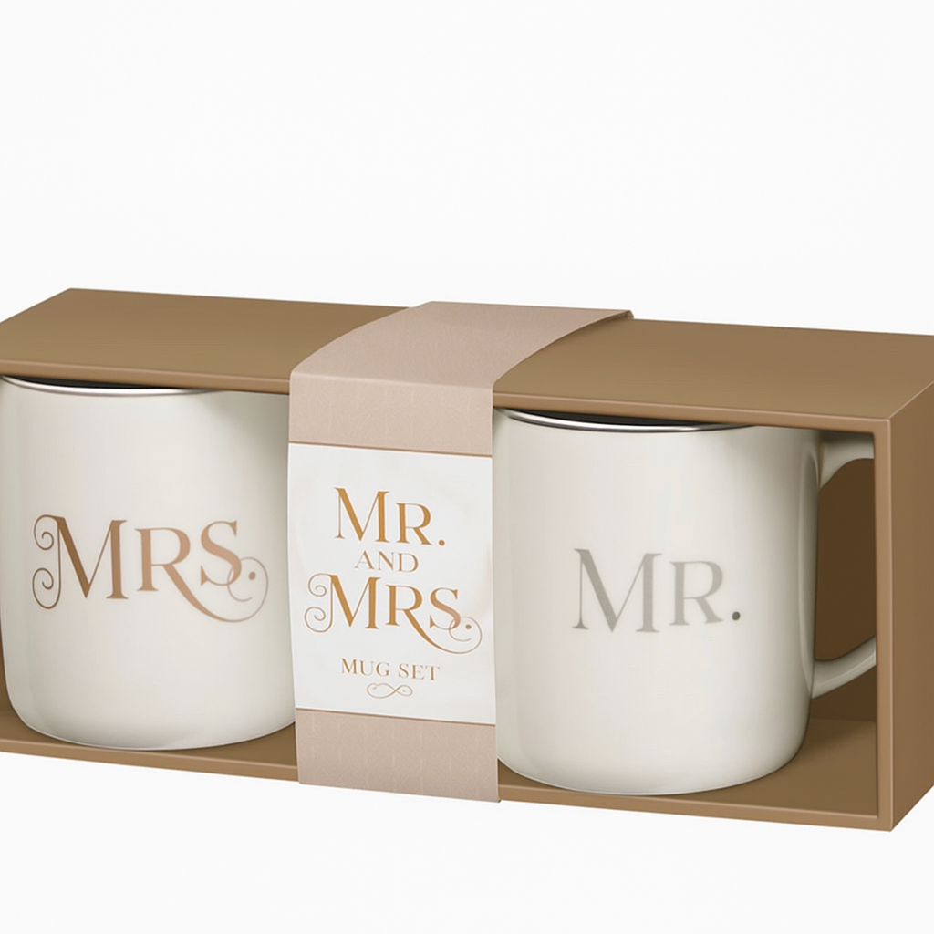 Mr. & Mrs. Two-Piece Ceramic Mug Set