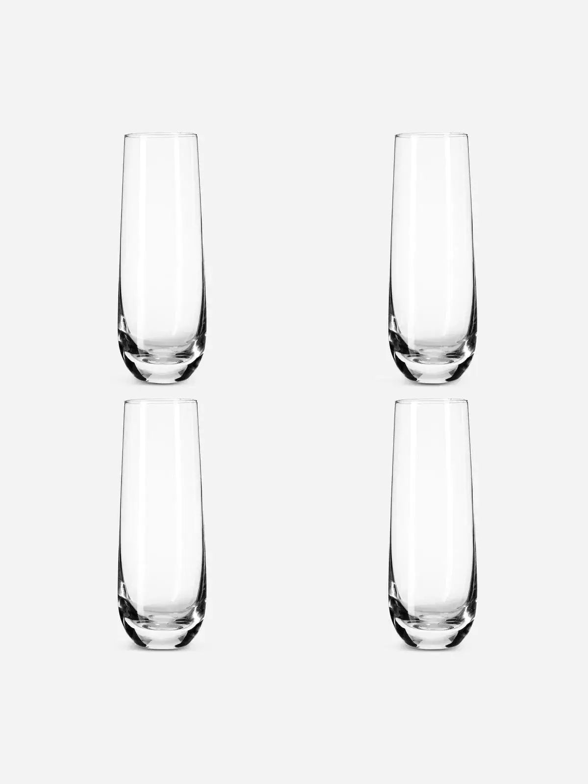 Stemless Champagne Glass Set Of 4 - elegant modern design, perfect for toasting at any occasion.