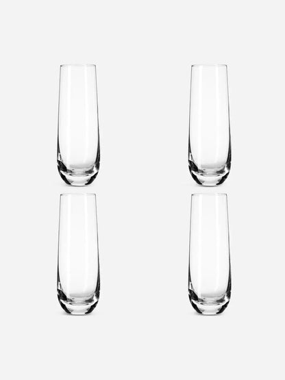 Stemless Champagne Glass Set Of 4 - elegant modern design, perfect for toasting at any occasion.