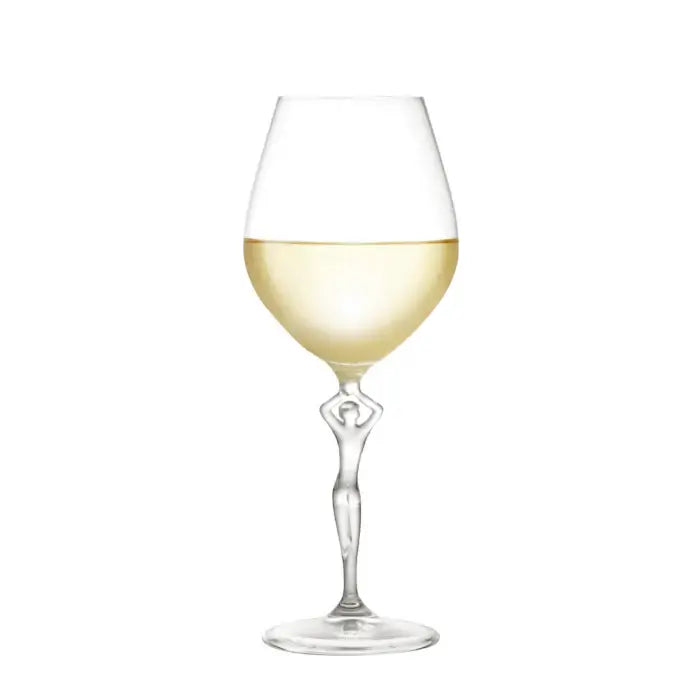 White Wine Glass Set of 2 - Connoisseur showcasing a hand-crafted, tulip-shaped bowl and elegant stem.